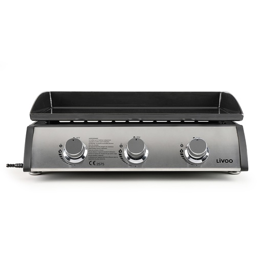 [DELDOC277N] PLANCHA GAZ 3 FEUX LIVOO 