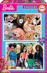 [EDU19300] 2 PUZZLE 100P BARBIE 19300