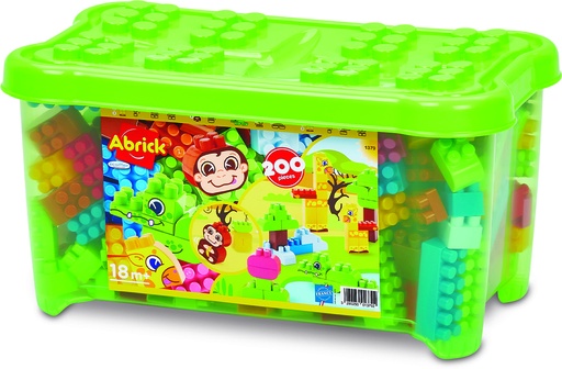 [223268ECO] COFFRE JUNGLE 200 PIECES ABRICK 1379 j24 SAJOU