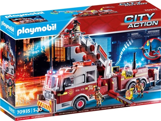 [pla70935] CAMION DE POMPIERS AVEC ÉCHELLE  70935   j23 playmobil