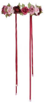 [GRE11320] COURONNE DE FLEURS ROSE FONCE 11320