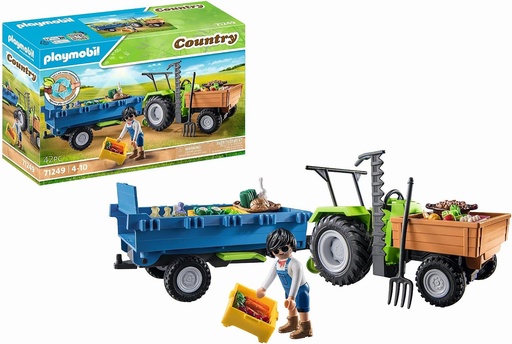 [224805PLA] tracteur avec remorque 71249  J24 playmobil