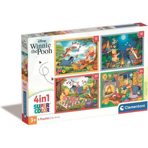 [2241083CLE] Puzzle 4 en 1 - Winnie l'Ourson 21514  J24