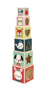 [223201JUR] PYRAMIDE 6 CUBES - BABY FOREST J08016  J23