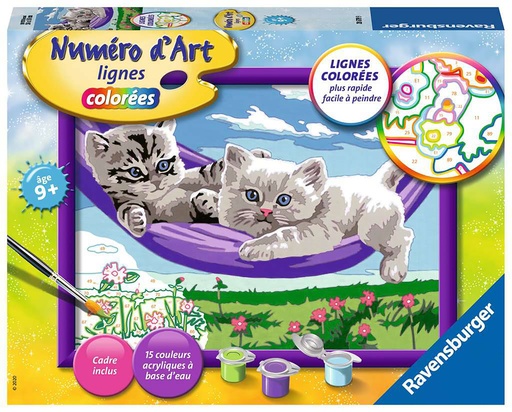 [224715RAV] NUMÉRO D'ART - MOYEN - CHATON DANS LE HAMAC 00028679  J24