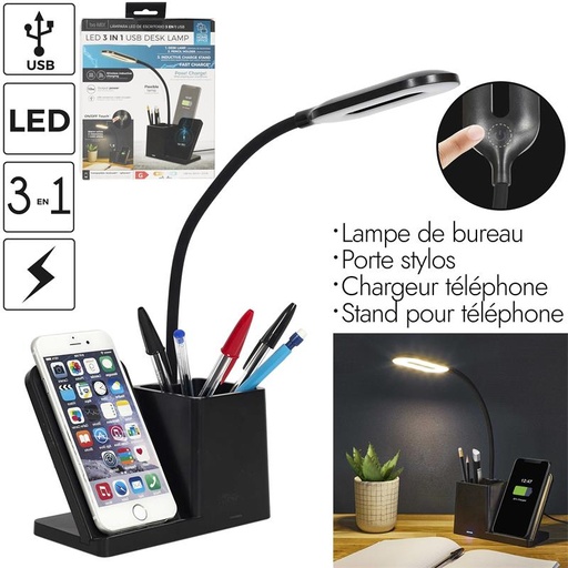 [2231146CMP] LAMPE LED DE BUREAU 3EN1 USB M8 HT2216  J23
