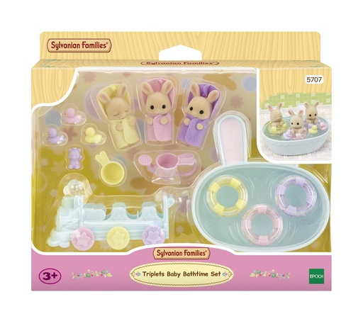 [223664EPO] Les triplés Lapin Crème et accessoires de bain 5707  J23