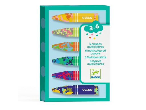 [DJE09006] 6 CRAYONS MULTICOULEURS DJ09006