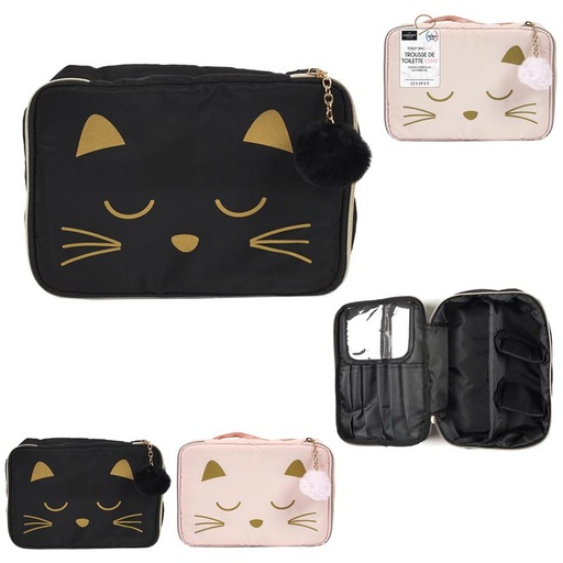 [cmpVO2176] TROUSSE DE TOILETTE CHAT 26X19CM M12