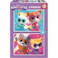 [EDU20340] PUZZLE 2*20 PIECES  SUPER KITTIES 20340