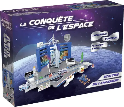 [225883MGM] BTE/STATION LANCEMENT NAVETTE ESPACE AVEC 1 VEHICULE METAL  090510  J25