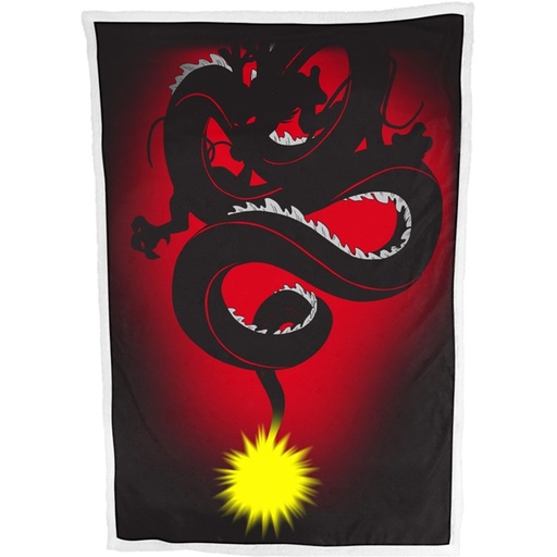 [2251005WTT] DRAGON BALL PLAID SHERPA SHENRON RED 672HOM082  J25