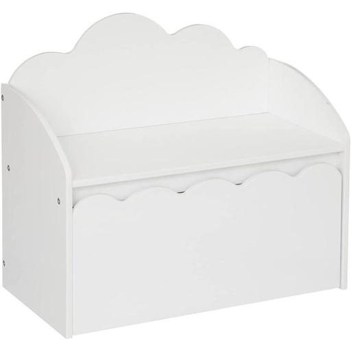 [JJA188242] Banc Coffre Douceur Nuage Blanc Atmosphera